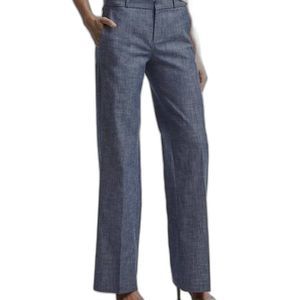 Banana Republic Blake Wide Leg Trouser Pants Chambray Womens Size 6